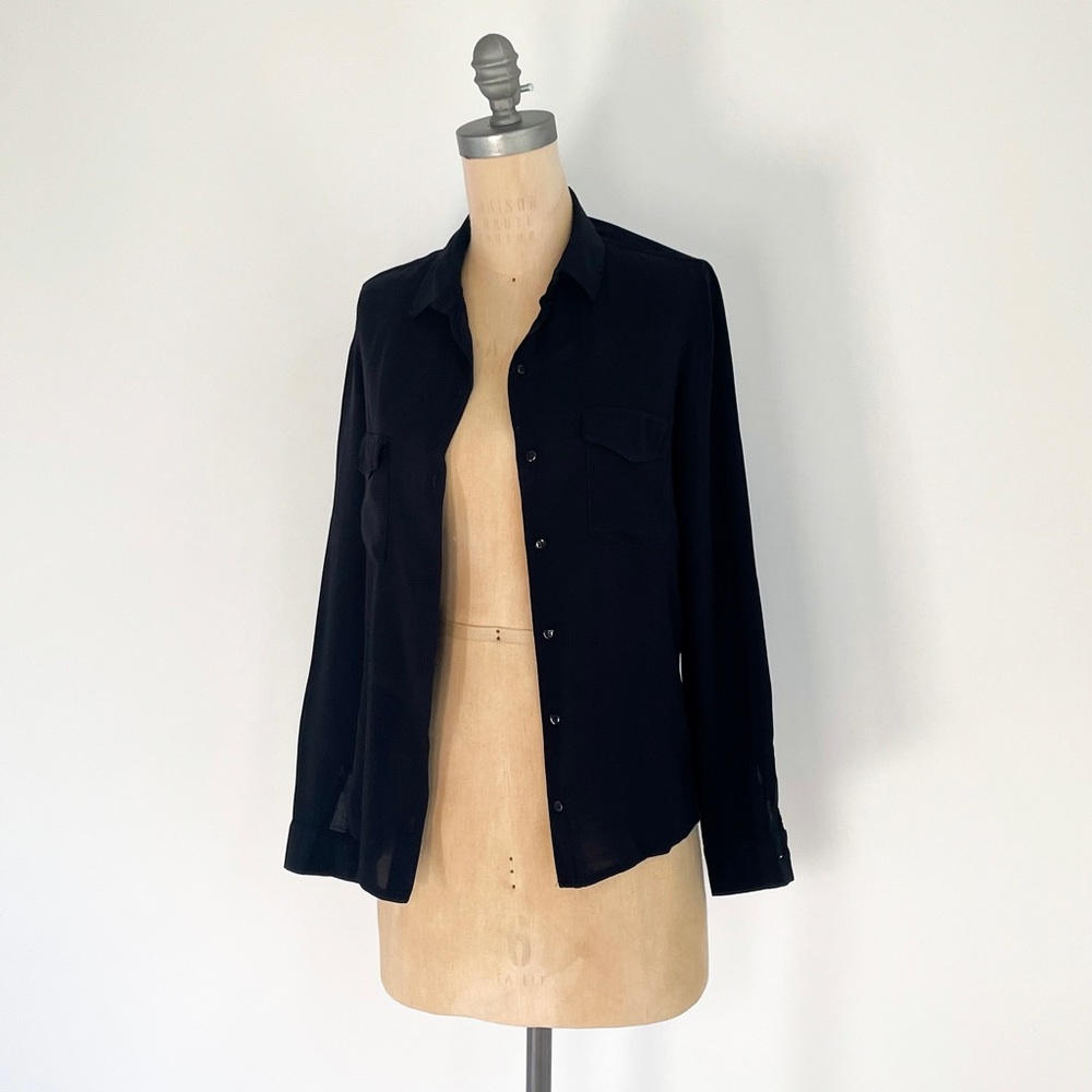 Black Topshop button up shirt - Small